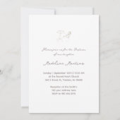 野生の花の繊細な花束 |バプテスマ招待状 招待状 (裏面)