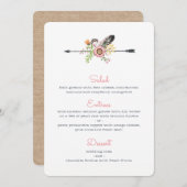 野生の花の羽および矢メニュー メニュー (正面/裏面)