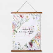 野生の花の聖書の言葉 | モノグラムのイニシャル 吊り下げ型タペストリー (正面)