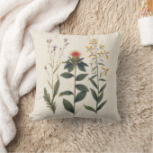 野生の花の自然恋人の旧式なプリント クッション (ブランケット)