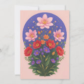 野生の花の自由Whimsy型破り愛 –  招待状 (裏面)