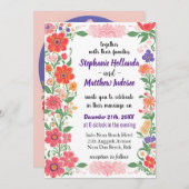 野生の花の自由Whimsy型破り愛 –  招待状 (正面/裏面)