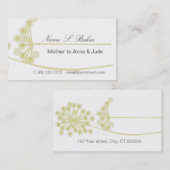 野生の花の花のモダンな専門のお母さん 名刺 (正面/裏面)