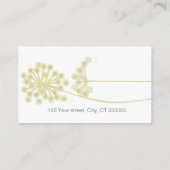 野生の花の花のモダンな専門のお母さん 名刺 (裏面)