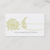 野生の花の花のモダンな専門のお母さん 名刺 (裏面)