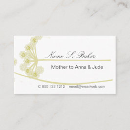 野生の花の花のモダンな専門のお母さん 名刺