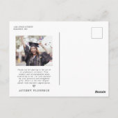 野生の花の花束　写真　卒業おめでとう　ありがとう ポストカード (裏面)