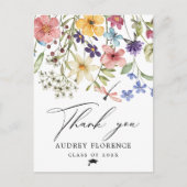 野生の花の花束　写真　卒業おめでとう　ありがとう ポストカード (正面)