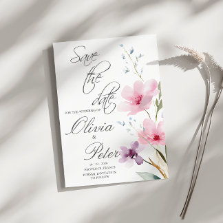 野生の花の草原　写真　保存　日程を予約 招待状