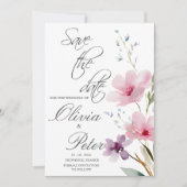 野生の花の草原　写真　保存　日程を予約 招待状 (正面)