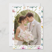 野生の花の草原　写真　保存　日程を予約 招待状 (裏面)