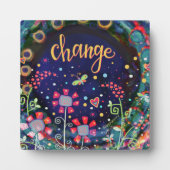 野生の花の蝶のお洒落変更 フォトプラーク (正面)