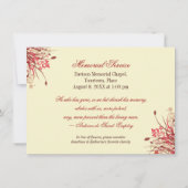 野生の花の記念物の通知 招待状 (裏面)