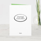 野生の花の誕生日の汚れた裸足 カード (裏面)