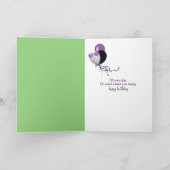 野生の花の誕生日の汚れた裸足 カード (内部)