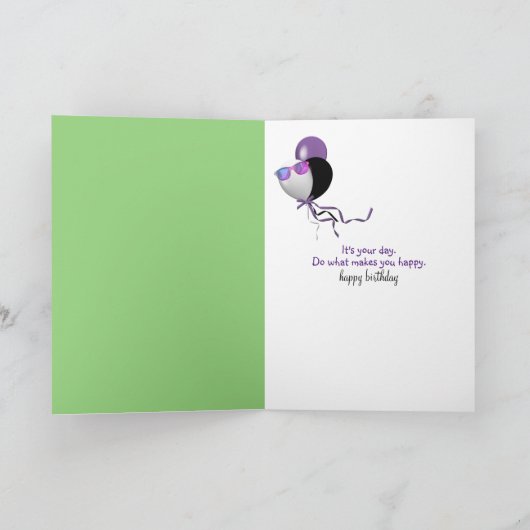 野生の花の誕生日の汚れた裸足 カード (内部)