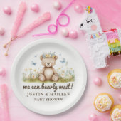 野生の花の赤ちゃんガーリーのシャワーを待つ ペーパープレート (パーティー)