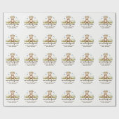 野生の花の赤ちゃんガーリーのシャワーを待つ ラッピングペーパー (フラット)