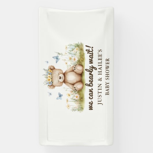 野生の花の赤ちゃんガーリーのシャワーを待つ 横断幕 (縦)