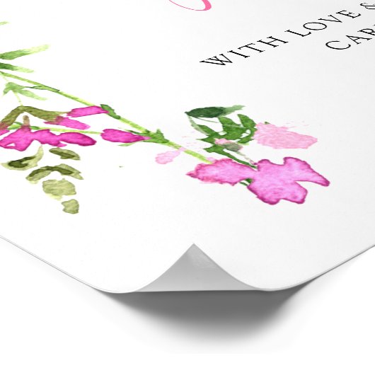 野生の花の赤ちゃんシャワーの種の恩恵を育てるのを見る ポスター (角)