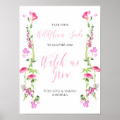 野生の花の赤ちゃんシャワーの種の恩恵を育てるのを見る ポスター (正面)