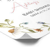 野生の花の赤ちゃんシャワーへようこそ ポスター (角)