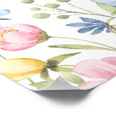 野生の花の赤ちゃんシャワーへようこそ ポスター (角)