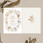 野生の花の赤ちゃんシャワーオーストラリア先住民動物 招待状