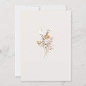 野生の花の赤ちゃんシャワーオーストラリア先住民動物 招待状 (裏面)