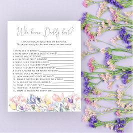 野生の花の赤ちゃんシャワー誰がパパのゲームを知っ最高のている