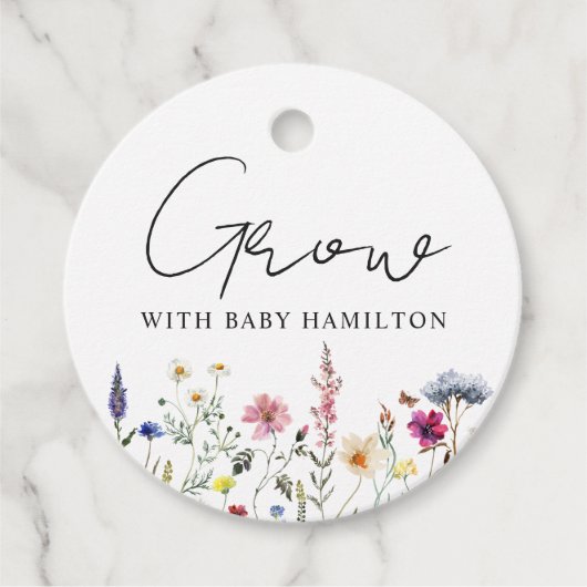 野生の花の赤ちゃんベビー植物で成長する フェイバータグ (正面)