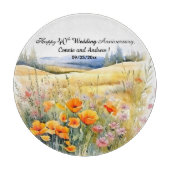 野生の花の風景 40周年記念 結婚式 カッティングボード (正面)