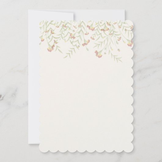 野生の花の黄色のマリゴールドの葉の赤ちゃんシャワー 招待状 (裏面)