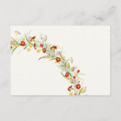 野生の花の黄色のマリゴールド結婚葉 エンクロージャーカード (裏面)