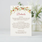 野生の花の黄色のマリゴールド結婚葉 エンクロージャーカード (スタンド正面)