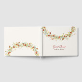 野生の花の黄色のマリゴールド結婚葉 ゲストブック (全面)