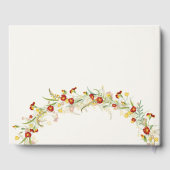 野生の花の黄色のマリゴールド結婚葉 ゲストブック (裏面)