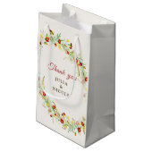 野生の花の黄色のマリゴールド結婚葉 スモールペーパーバッグ (裏面アングル)
