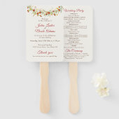 野生の花の黄色のマリゴールド結婚葉 ハンドファン (正面&裏面)