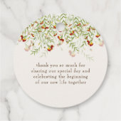 野生の花の黄色のマリゴールド結婚葉 フェイバータグ (裏面)