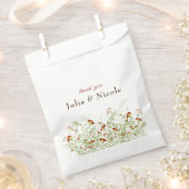 野生の花の黄色のマリゴールド結婚葉 フェイバーバッグ (クリップ留めされた状態)