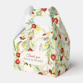 野生の花の黄色のマリゴールド結婚葉 フェイバーボックス (裏面サイド)