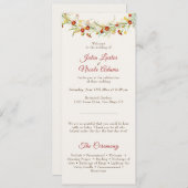 野生の花の黄色のマリゴールド結婚葉 プログラム (正面/裏面)