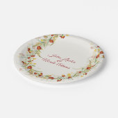 野生の花の黄色のマリゴールド結婚葉 ペーパープレート (アングル)