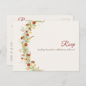 野生の花の黄色のマリゴールド結婚葉 ポストカード (正面/裏面)