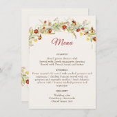 野生の花の黄色のマリゴールド結婚葉 メニュー (正面/裏面)