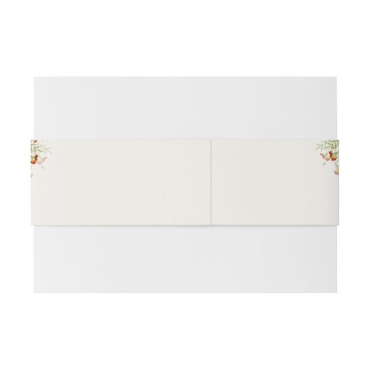 野生の花の黄色のマリゴールド結婚葉 招待状ベリーバンド (裏面例)