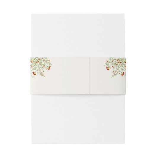 野生の花の黄色のマリゴールド結婚葉 招待状ベリーバンド (裏面例)