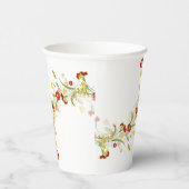 野生の花の黄色のマリゴールド結婚葉 紙コップ (右)