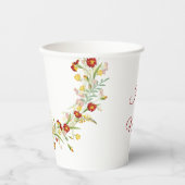 野生の花の黄色のマリゴールド結婚葉 紙コップ (正面)